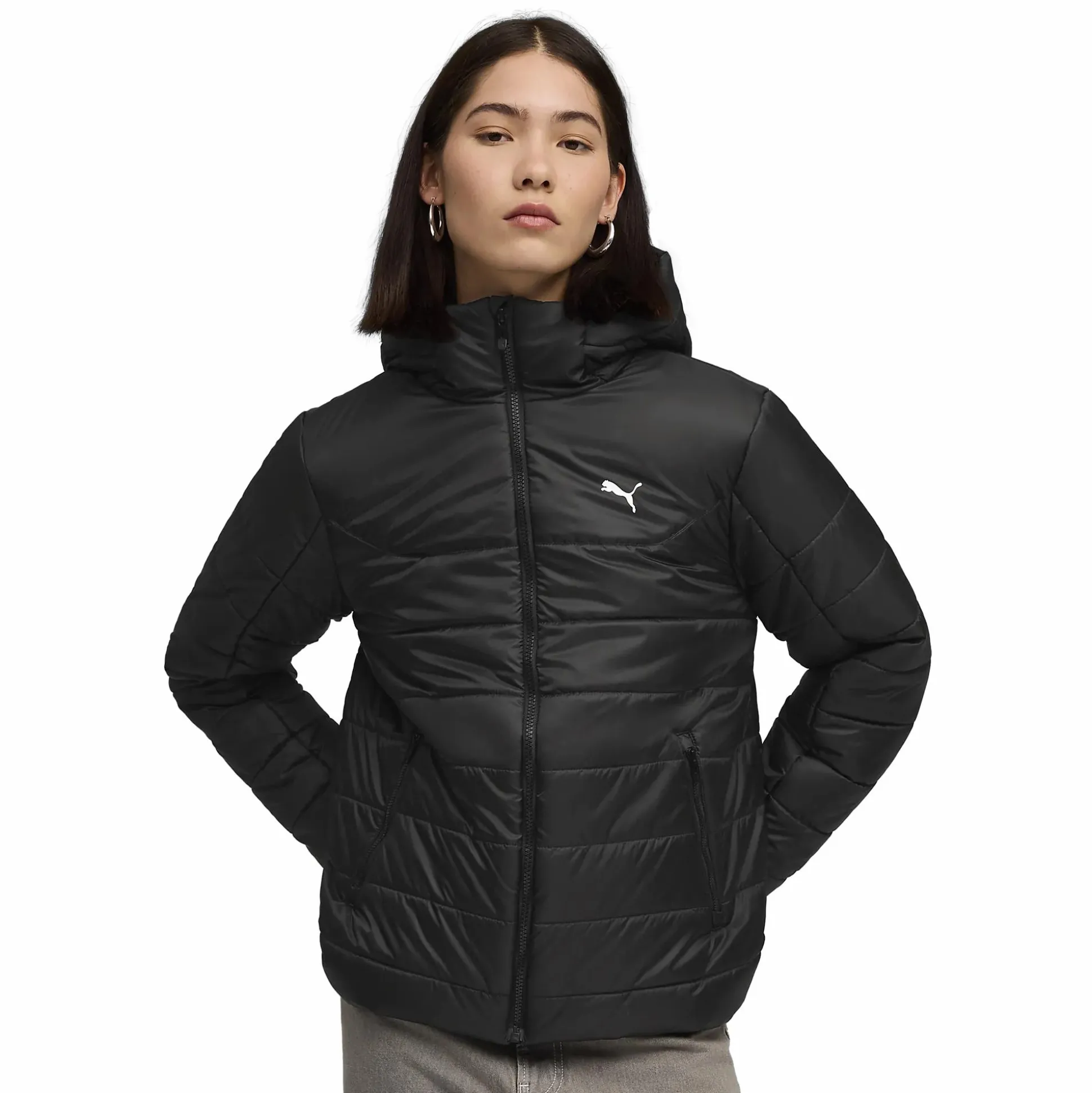 ess hooded padded jacket w