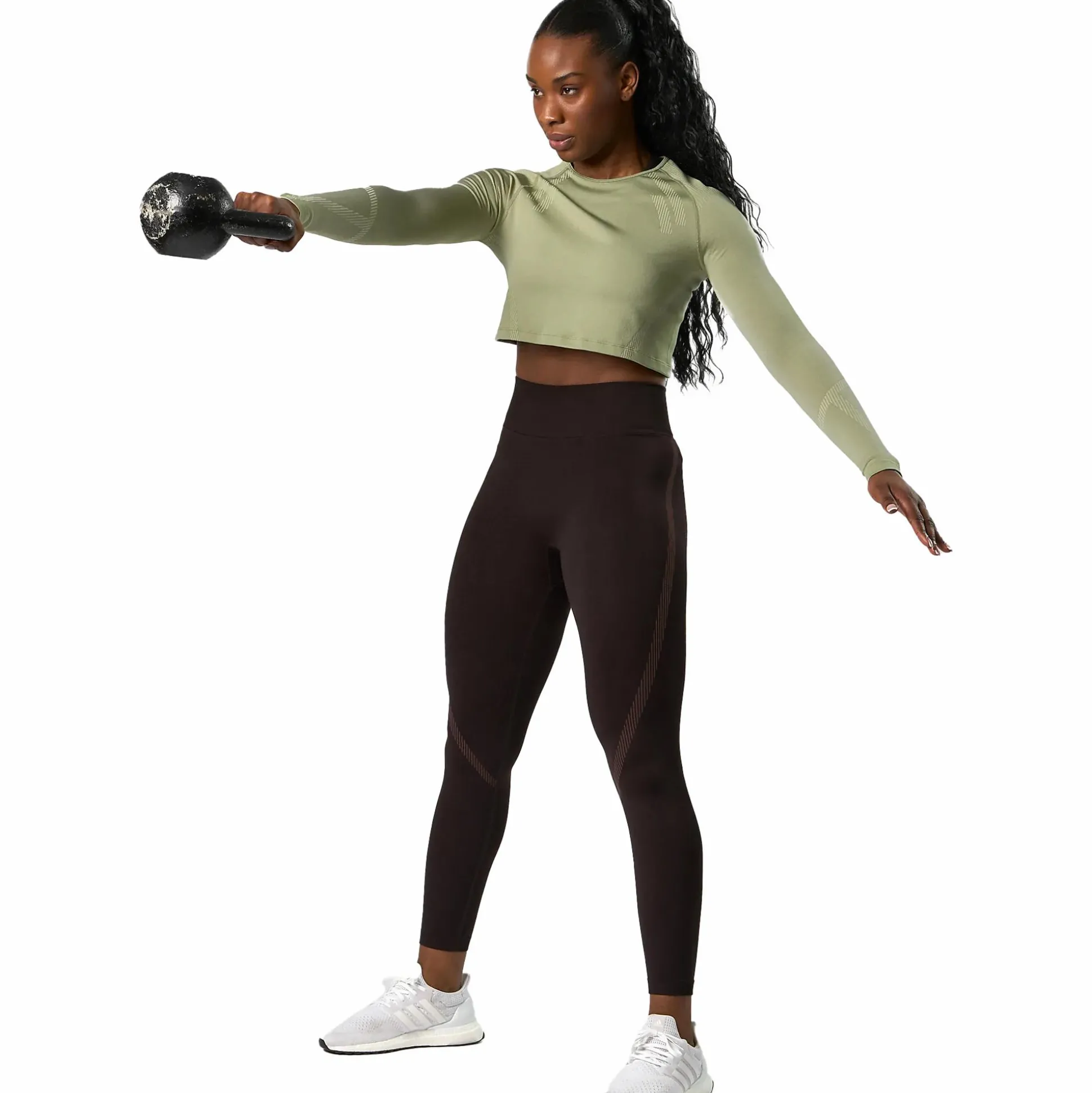impact seamless ls crop top