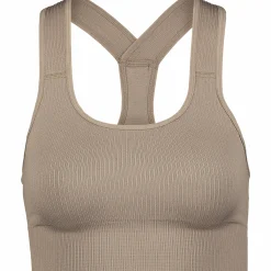 ribbed seamless bra w
