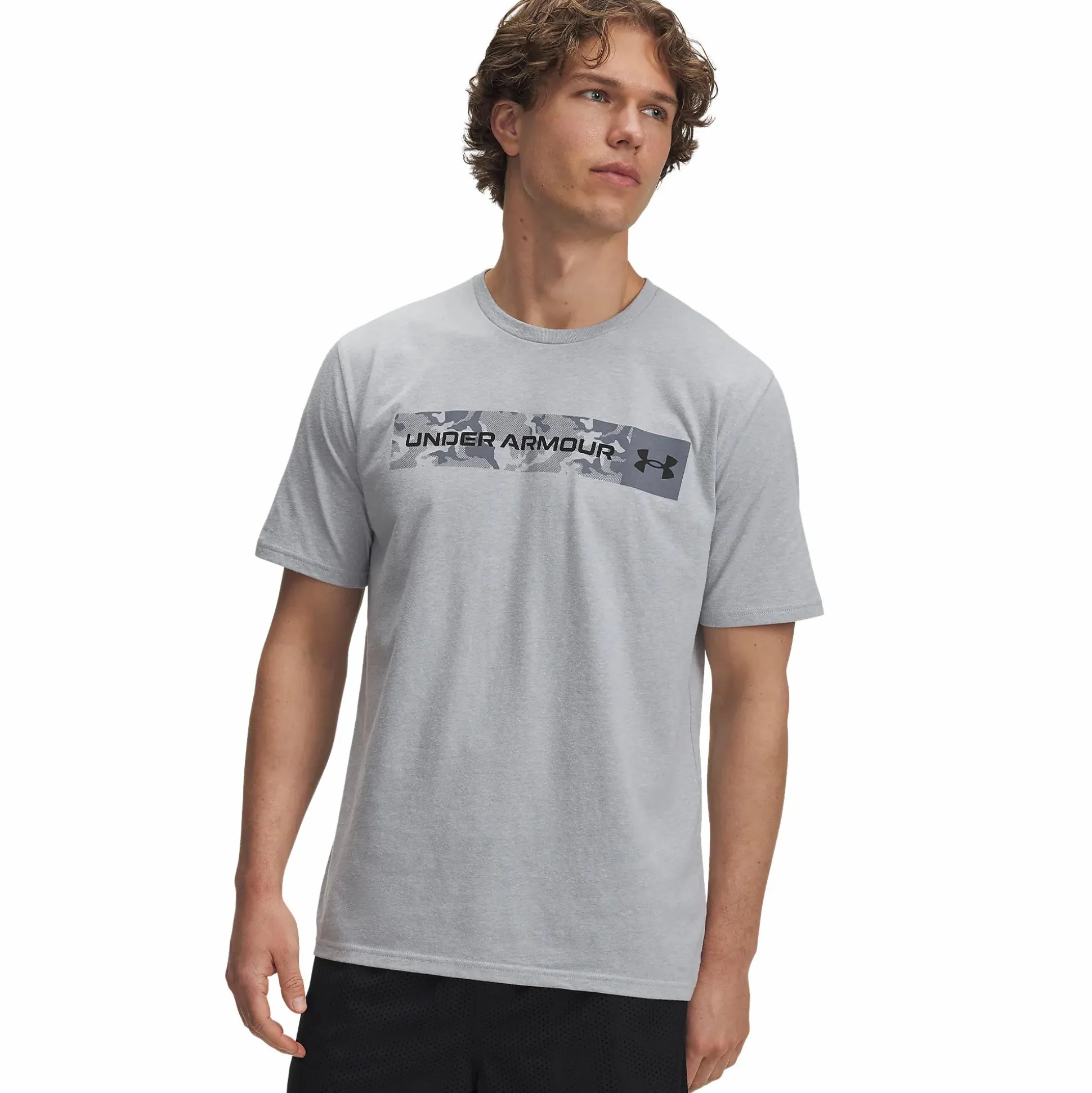 ua camo chest stripe ss-blk m